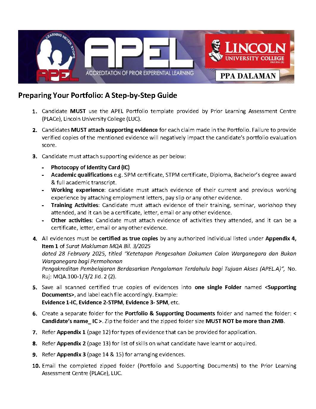 APEL (A) – Top Private University Degree College In Malaysia